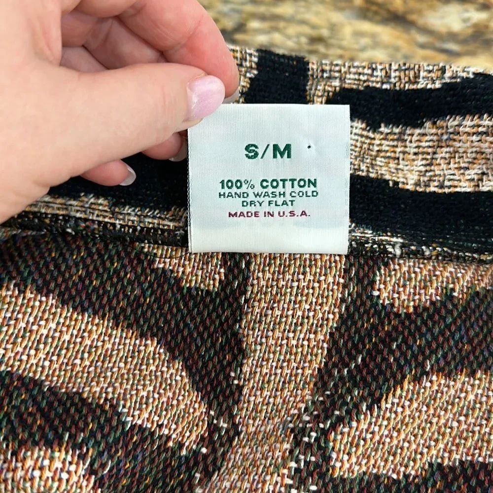 Sugar Street Weavers Vintage Tapestry Cotton Zebra Print Jacket Size S/M - Picture 7 of 11